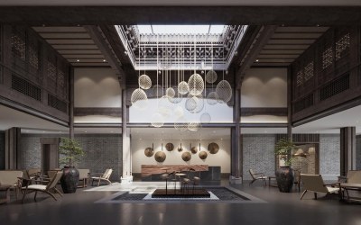 中式书院3D模型下载